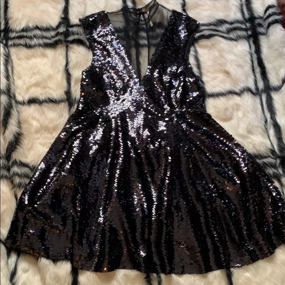 FreePeople Sequin Skater Dress